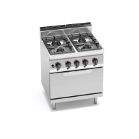 Kuchnia gazowa 4 palnikowa z piekarnikiem HIGH-POWER 800x700x850 Bertos G7F4+FG