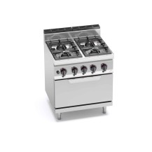 Kuchnia gazowa 4 palnikowa z piekarnikiem HIGH-POWER 800x700x850 Bertos G7F4P+FG