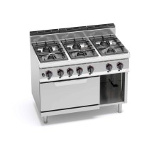 Kuchnia gazowa 6 palnikowa z piekarnikiem HIGH-POWER 1200x700x850 Bertos G7F6+FG