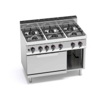 Kuchnia gazowa 6 palnikowa z piekarnikiem HIGH-POWER 1200x700x850 Bertos G7F6+FG