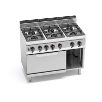 Kuchnia gazowa 6 palnikowa z piekarnikiem HIGH-POWER 1200x700x850 Bertos G7F6P+FG