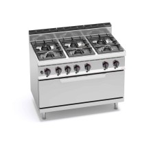 Kuchnia gazowa 6 palnikowa z piekarnikiem HIGH-POWER 1200x700x850 Bertos G7F6+T