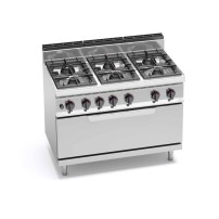 Kuchnia gazowa 6 palnikowa z piekarnikiem HIGH-POWER 1200x700x850 Bertos G7F6+T