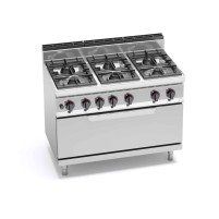 Kuchnia gazowa 6 palnikowa z piekarnikiem HIGH-POWER 1200x700x850 Bertos G7F6+T