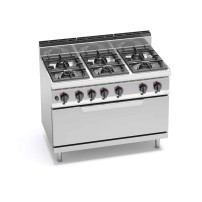Kuchnia gazowa 6 palnikowa z piekarnikiem MAX-POWER 1200x700x850 Bertos G7F6P+T