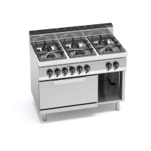Kuchnia gazowa 6 palnikowa z piekarnikiem HIGH-POWER 1200x700x850 Bertos G7F6+FE