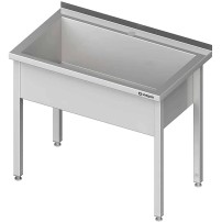 Stół z basenem 1-komorowym spawany 600x600x850 mm h=300 mm Stalgast 981336060