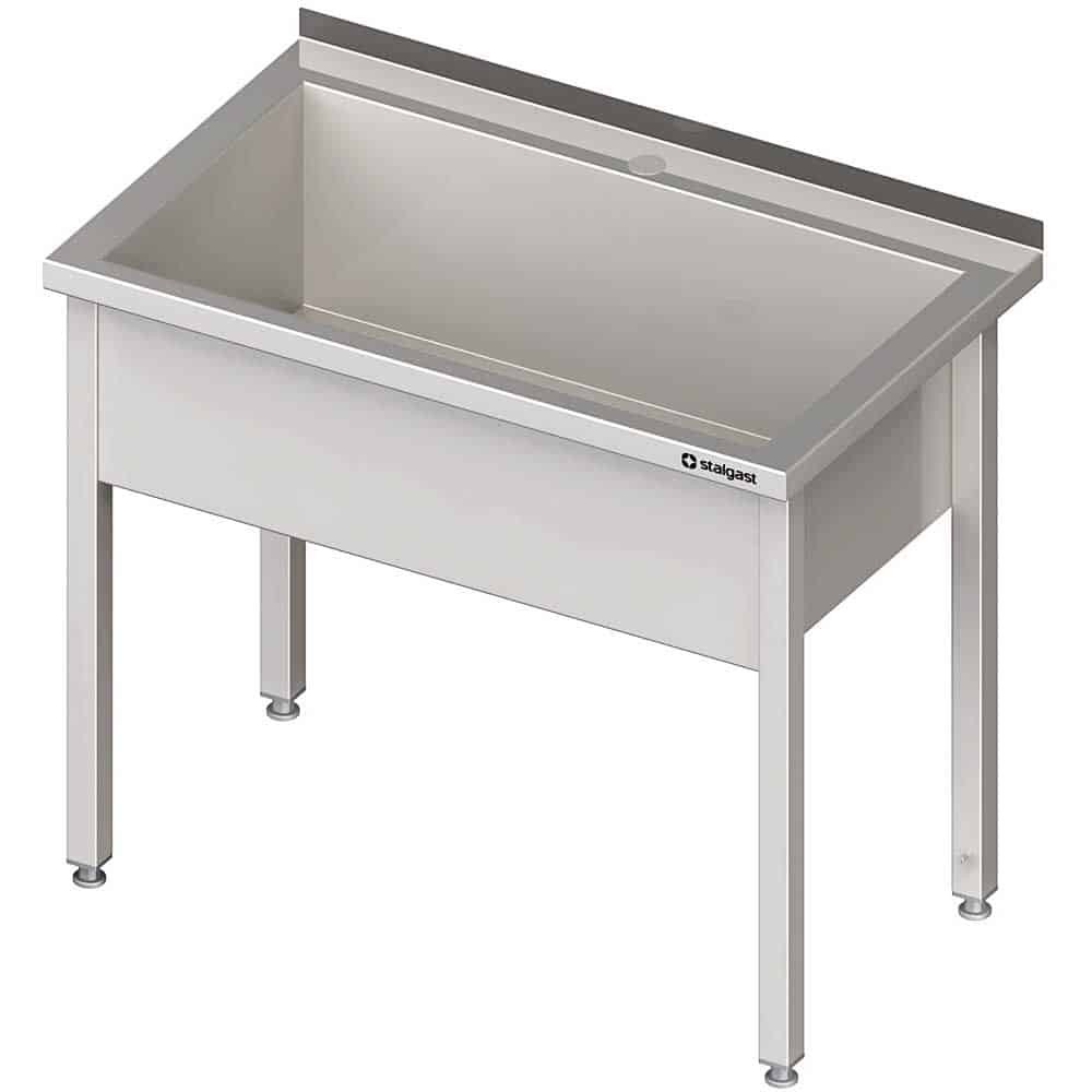 Stół z basenem 1-komorowym spawany 700x600x850 mm h=300 mm Stalgast 981336070