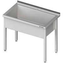 Stół z basenem 1-komorowym spawany 600x700x850 mm h=300 mm Stalgast 981337060