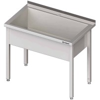 Stół z basenem 1-komorowym spawany 1000x700x850 mm h=300 mm Stalgast 981337100