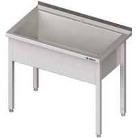 Stół z basenem 1-komorowym spawany 1100x700x850 mm h=300 mm Stalgast 981337110