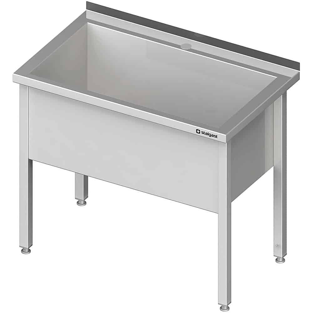 Stół z basenem 1-komorowym spawany 600x600x850 mm h=400 mm Stalgast 981346060