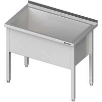 Stół z basenem 1-komorowym spawany 600x600x850 mm h=400 mm Stalgast 981346060