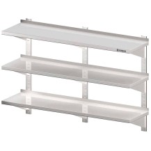 Półka wisząca, przestawna,potrójna 1400x400x930 mm Stalgast 981804140