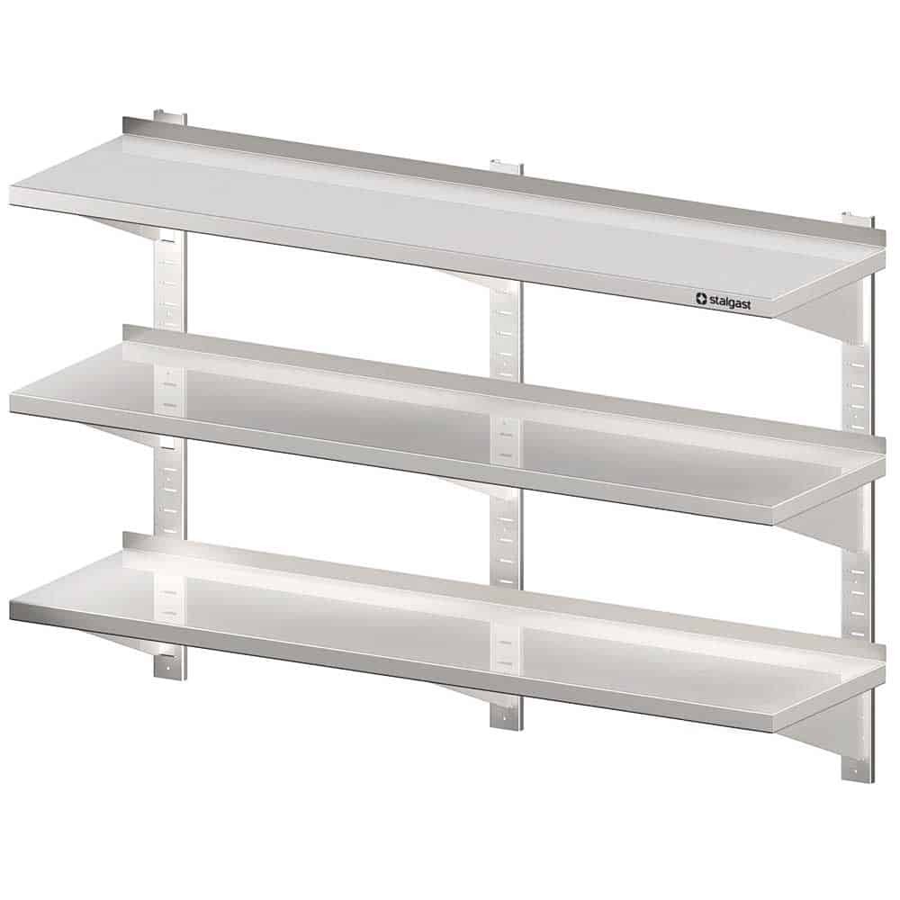 Półka wisząca, przestawna,potrójna 1500x400x930 mm Stalgast 981804150
