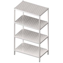 Regał magazynowy,półki perforowane 700x600x1800 spawany Stalgast 981866070S
