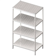 Regał magazynowy,półki perforowane 900x600x1800 spawany Stalgast 981866090S
