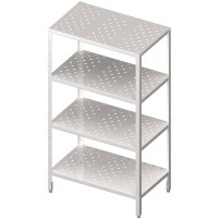 Regał magazynowy,półki perforowane 800x400x1800 skręcany Stalgast 981894080