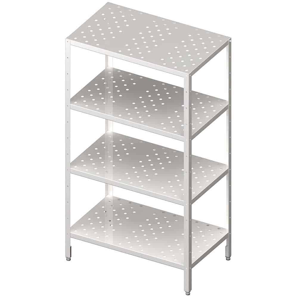 Regał magazynowy,półki perforowane 1000x400x1800 skręcany Stalgast 981894100