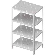 Regał magazynowy,półki perforowane 1100x400x1800 skręcany Stalgast 981894110