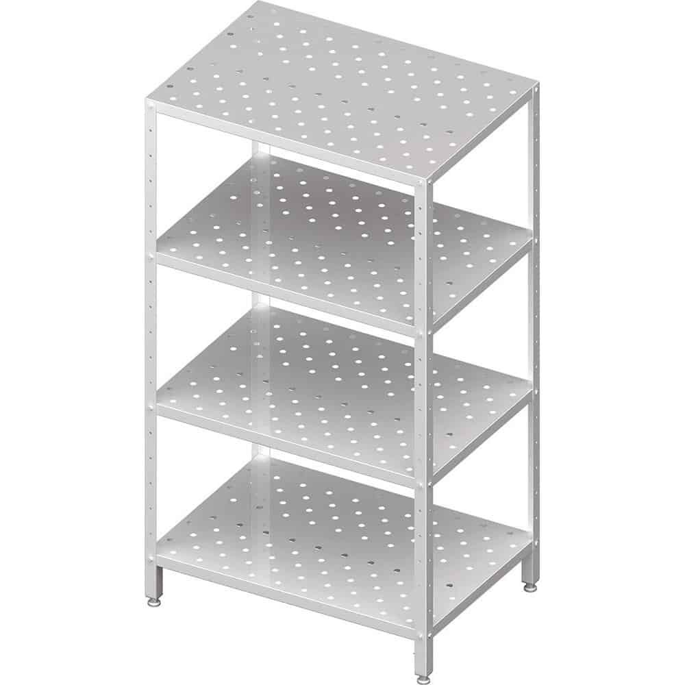Regał magazynowy,półki perforowane 1200x400x1800 skręcany Stalgast 981894120