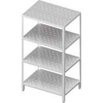 Regał magazynowy,półki perforowane 1300x500x1800 skręcany Stalgast 981895130