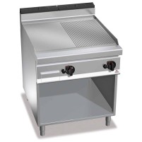 Płyta gazowa 1/2 gładka + 1/2 ryflowana 800x900x900 Bertos G9FM8M-2