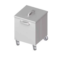 Pojemnik na odpadki jezdny 350x350x500 mm Stalgast 982343550