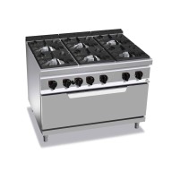 Kuchnia gazowa 6 palnikowa z piekarnikiem maxi 1200x900x900 Bertos G9F6+T