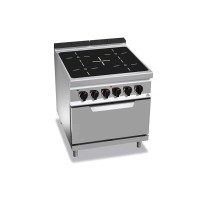 Kuchnia elektryczna 4 polowa z piekarnikiem 800x900x900 Bertos E9P4P/VTR+FE