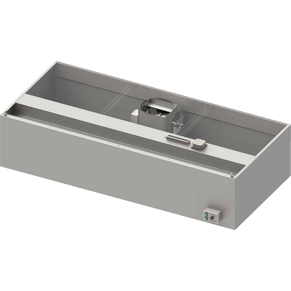 Okap przyścienny skrzyniowy ECONOMIC z łap. B,went. E2 i ośw. 2200x900x450 mm (1 segment) Stalgast 984090922