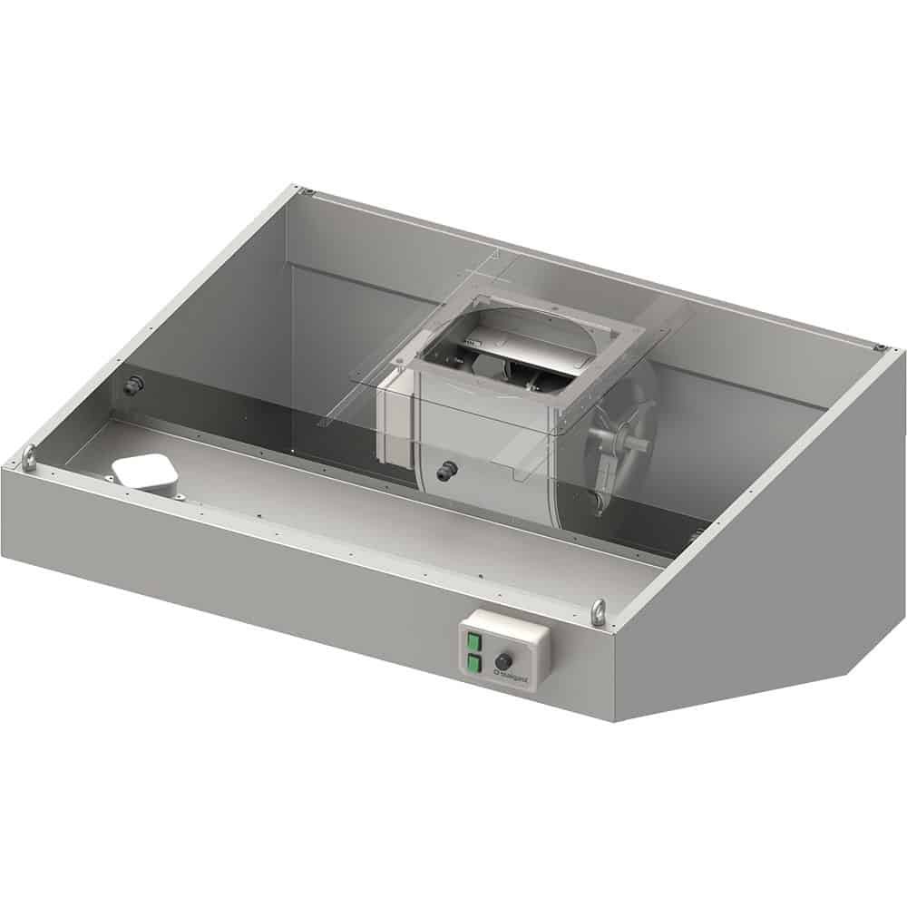 Okap przyścienny skośny ECONOMIC z łap. B,went. E2 i ośw. 2800x900x450 mm (1 segment) Stalgast 984110928