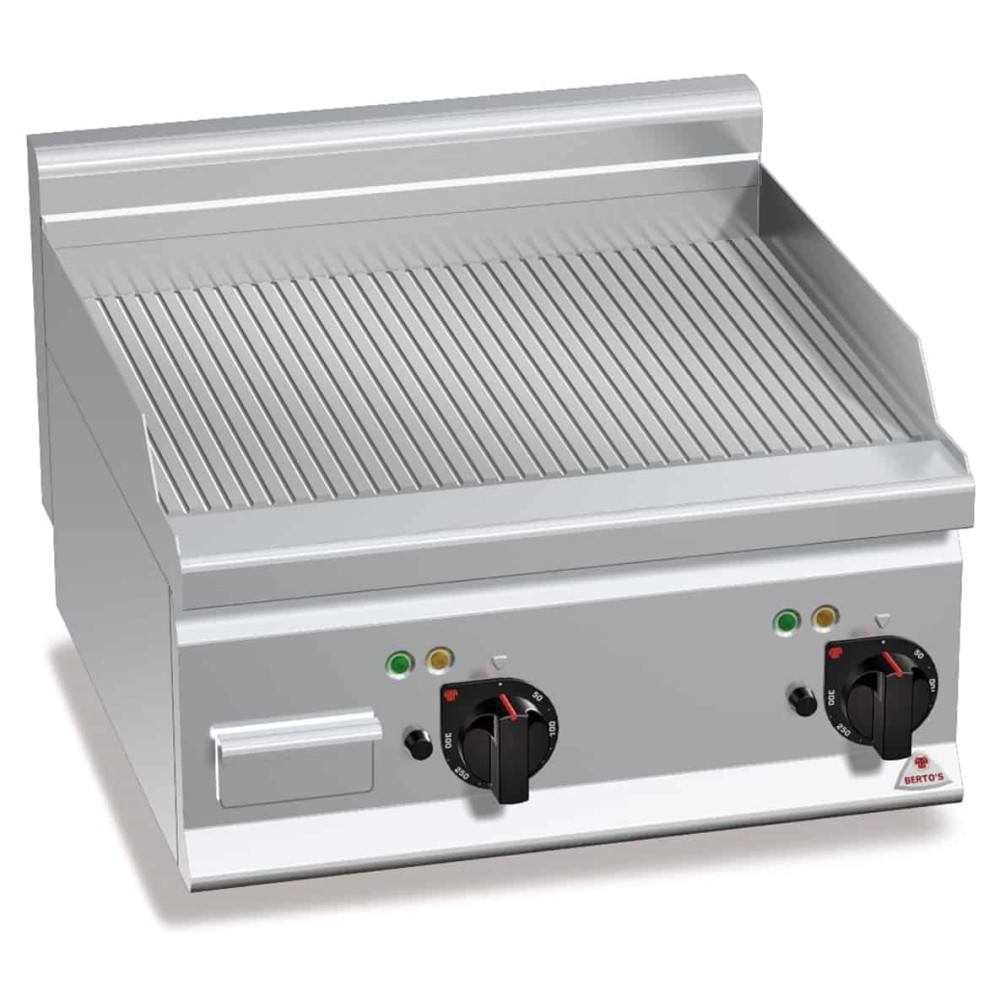 Płyta grillowa elektryczna ryflowana 600x600x290 Bertos E6FR6BP-2