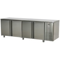 ﻿Stół mroźniczy czterodrzwiowy z rantem, 2380x700x850, RM GASTRO SM - 4D/N