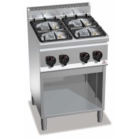 Kuchnia gazowa 4 palnikowa high-power 600x600x850 Bertos G6F4MPW