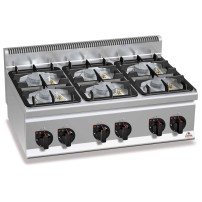 Kuchnia gazowa 6 palnikowa high-power 900x600x290 Bertos G6F6B