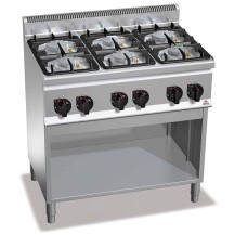 Kuchnia gazowa 6 palnikowa high-power 900x600x850 Bertos G6F6M