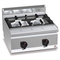 Kuchnia gazowa 2 palnikowa high-power  (10,5 kW) 600x600x290 Bertos G6F2BH6