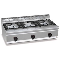 Kuchnia gazowa 3 palnikowa high-power (31 kW) 1200x600x290 Bertos G6F3BH12