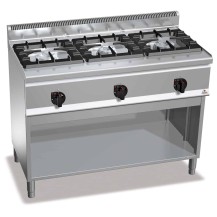 Kuchnia gazowa 3 palnikowa high-power (31 kW) 1200x600x850 Bertos G6F3MH12