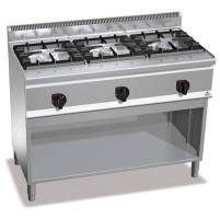 Kuchnia gazowa 3 palnikowa high-power (31 kW) 1200x600x850 Bertos G6F3MH12