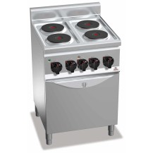 Kuchnia elektryczna 4 płytowa z piekarnikiem 600x600x290 Bertos E6P4B+FE1