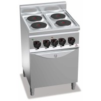 Kuchnia elektryczna 4 płytowa z piekarnikiem 600x600x290 Bertos E6P4B+FE1