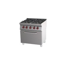 Kuchnia gazowa z piekarnikiem, 800x700x900, REDFOX SPBT 70/80 21 G