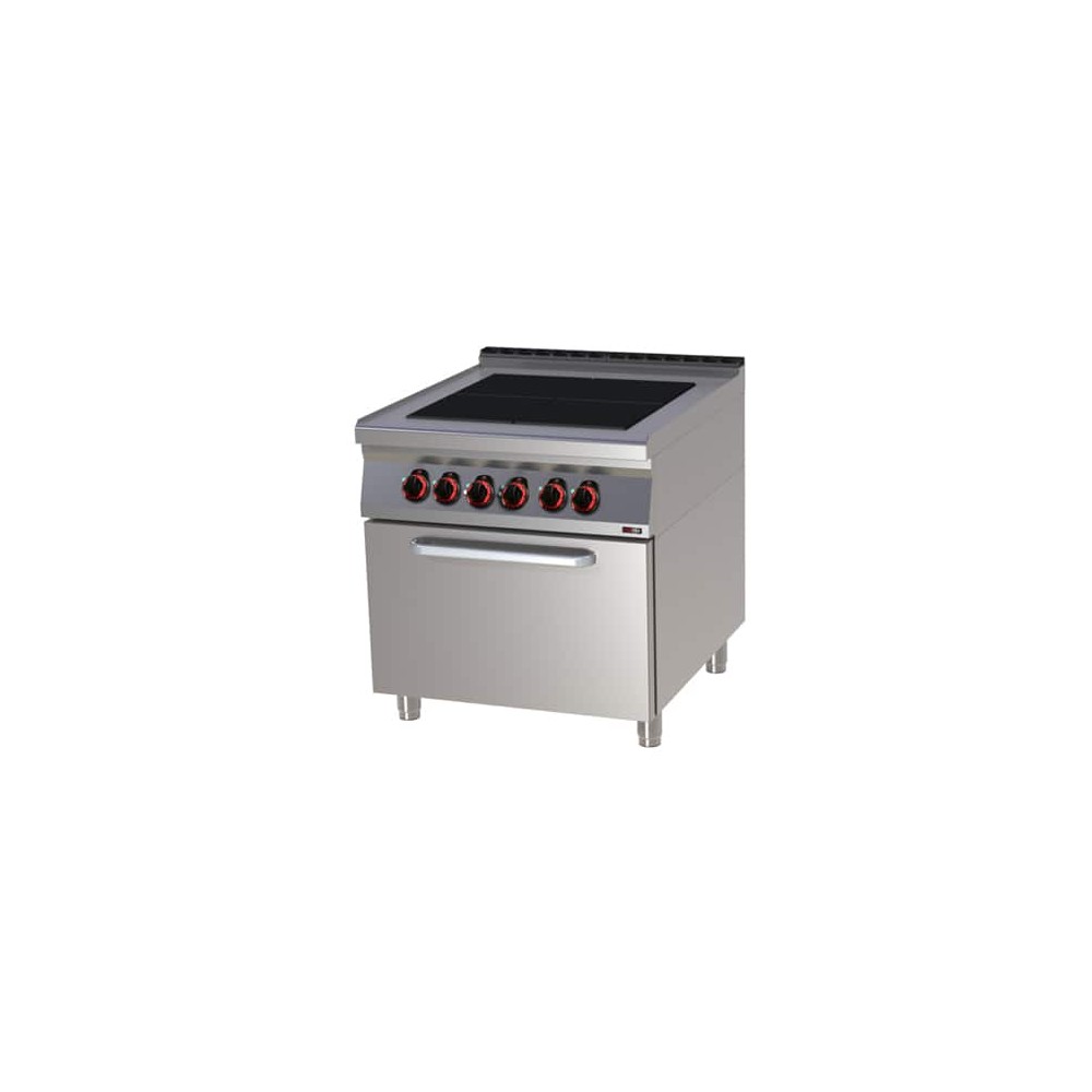 Kuchnia elektryczna z piekarnikiem, 800x900x900, REDFOX SPLT 90/80 - 21 E