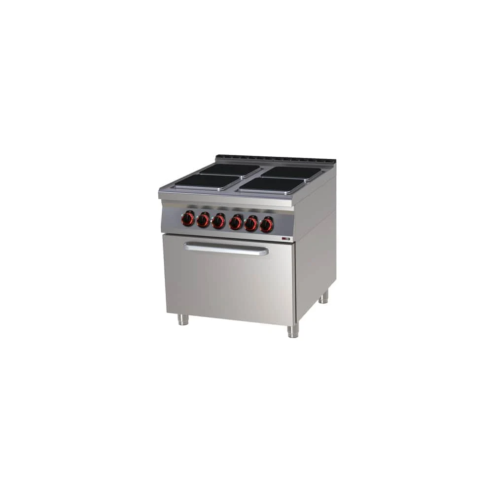 Kuchnia elektryczna z piekarnikiem, 800x900x900, REDFOX SPQT 90/80 - 11 E