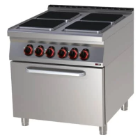 Kuchnia elektryczna z piekarnikiem, 800x900x900, REDFOX SPQT 90/80 - 11 E