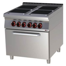Kuchnia elektryczna z piekarnikiem, 800x900x900, REDFOX SPQT 90/80 - 21 E
