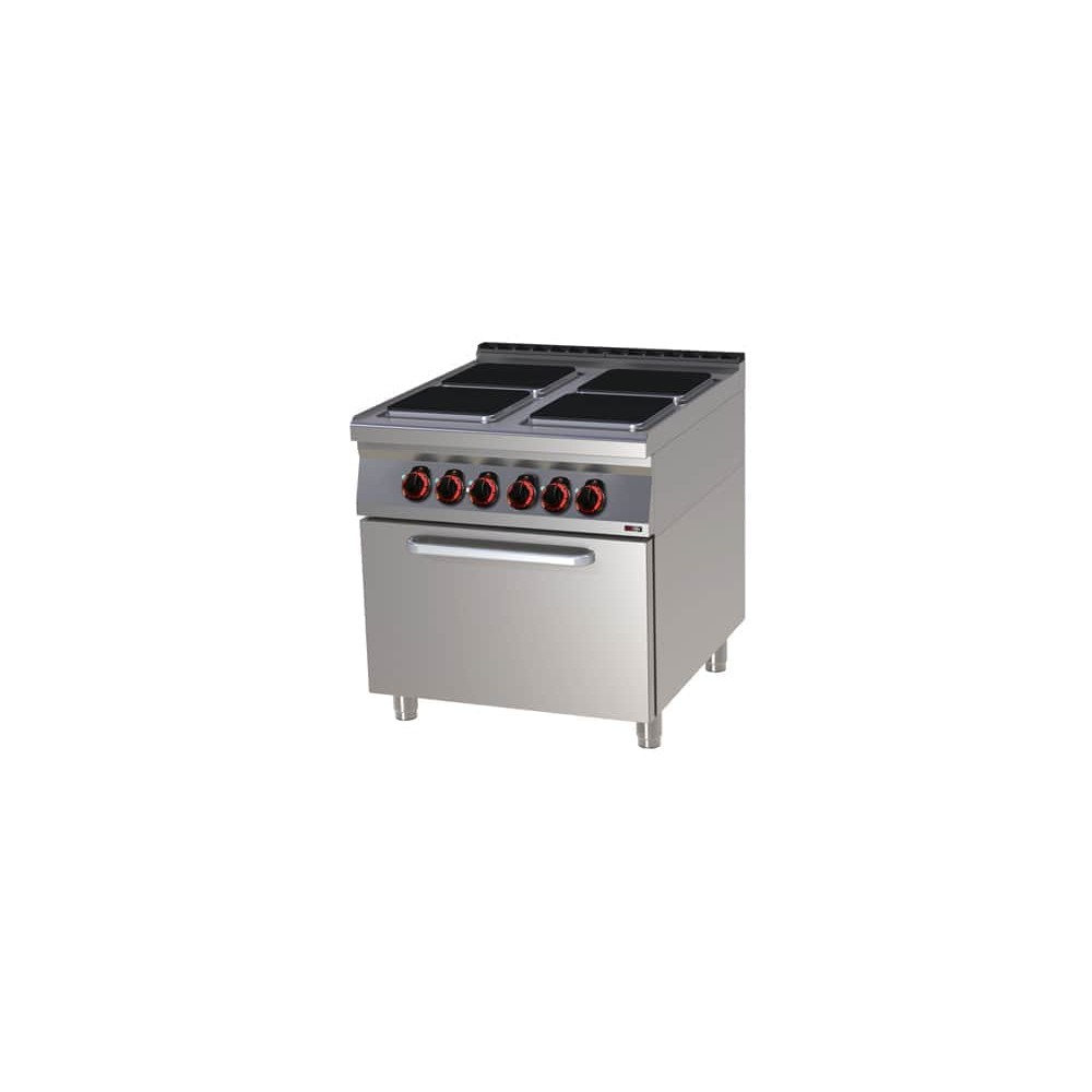 Kuchnia elektryczna z piekarnikiem, 800x900x900, REDFOX SPQT 90/80 - 21 E