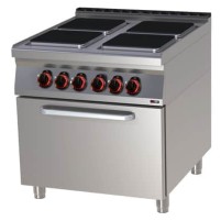 Kuchnia elektryczna z piekarnikiem, 800x900x900, REDFOX SPQT 90/80 - 21 E